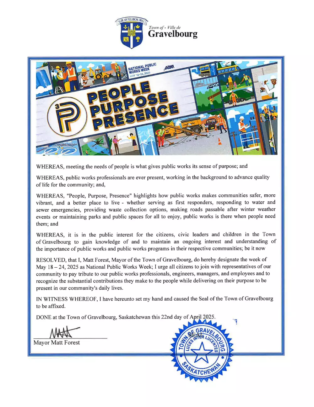 National Public Works Week Proclaimed