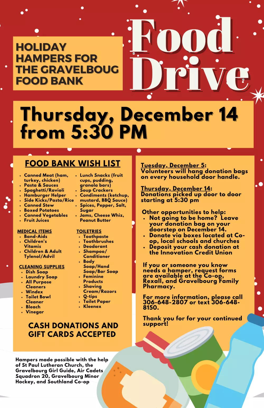 Food Bank Christmas Hamper Collection Drive